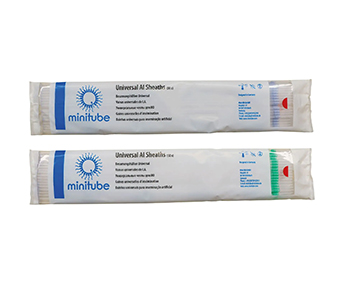 Vaina universal para inseminación artificial ranurada y no ranurada