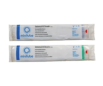 Vaina universal para inseminación artificial ranurada y no ranurada