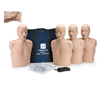 Simulador de rcp adulto con tracción mandibular y luces de retroalimentación pack de 04 adultos